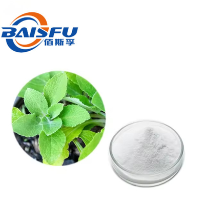 Baisfu bulk sale pure plant extract White fine powder high quality Natrual stevia 98% stevia leaf extract for weight-loss product used in candies and beverages.